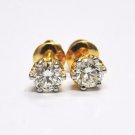 Solitaire 3.15Ct Diamond 925 Sterling Silver VVS1 Stud Women Earring CSJ336
