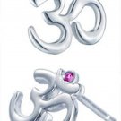 Divine OHM Style Handmade 925 Silver Women Men Stud Earring Jewelry CSJ28917