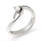 Round Diamond Sterling Silver Engagement Wedding Handmade Birthday Ring CSJ100