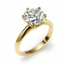 Round Solitaire 1.85Ct Simulated Diamond 925 Silver Handcrafted Fine Ring CSJ183