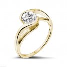 Handcrafted Solitaire VVS1 1.10Ct Simulated Diamond 925 Silver Ring Jewelry