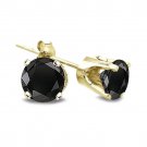 Solitaire 3.25Ct Opaque Black Diamond 925 Silver Stud Earring CSJ335
