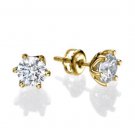 Solitaire Inspire Diamond Sterling Silver VVS1 Look  Women Stud CSJ339