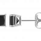 Princess Solitaire Simulated Diamond 92.5% Silver Stud Earring CSJ332