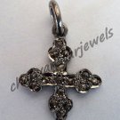 Vintage Look Cross 0.34Ct Rose Cut Diamond 925 Silver Pave Pendant @CSJ 265