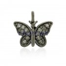 Butterfly Vintage/Antique Look Rose Cut Diamond Sterling Silver Pendant @CSJ5417