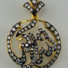 Victorian/Vintage Style Handmade Rose Cut Diamond 92.5% Sterling Silver Pendant