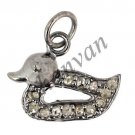 Women Vintage Handmade 0.26 Ct Rose Cut Diamond Sterling Silver Pendant CSJ1310