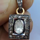 Vintage Repro. 0.80Ct Rose Cut/Polky Diamond 925 Silver Unique Pendant csj206
