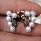 Victorian/Vintage Inspire Handmade Rose Cut Diamond Sterling Silver Earring