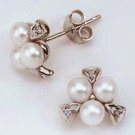 Vintage Look 0.15 Ctw Rose Cut Diamond Sterling Silver Stud Earring CSJ2018