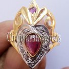 Vintage/ Victorian Inspire Rose Cut  Diamond Sterling Silver Ring Jewelry@CSJ111