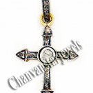 Antique/Vintage Look Rose Cut Diamond Sterling Silver Cross Fine Pendant @CSJ220