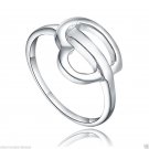 Stylish Heart !! 92.5%  Sterling Silver Women Fashionable Ring Jewelry CSJ Ebay