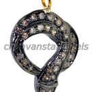 Vintage/Antique/Victorian Inspire Rose Cut Diamond Sterling Silver Pendant @CVSJ