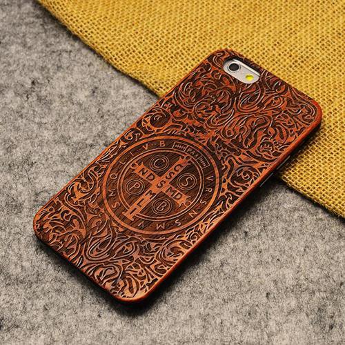 Natural U I Brand New Wood Phone Case For iPhone 5 5S 6 6S 6Plus 7 cross (iPX)