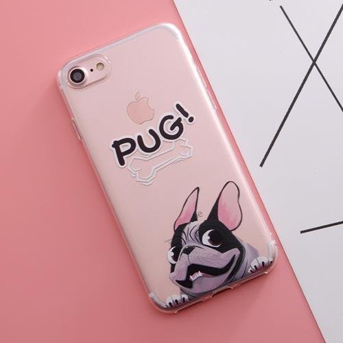 SoCouple for iphone 5 5s SE 6 6s 6 7 8 plus X Flower Plants Fruit 06PugPink (iPX)