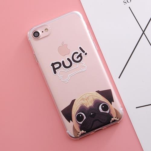 SoCouple for iphone 5 5s SE 6 6s 6 7 8 plus X Flower Plants Fruit 06PugYellow (iPX)