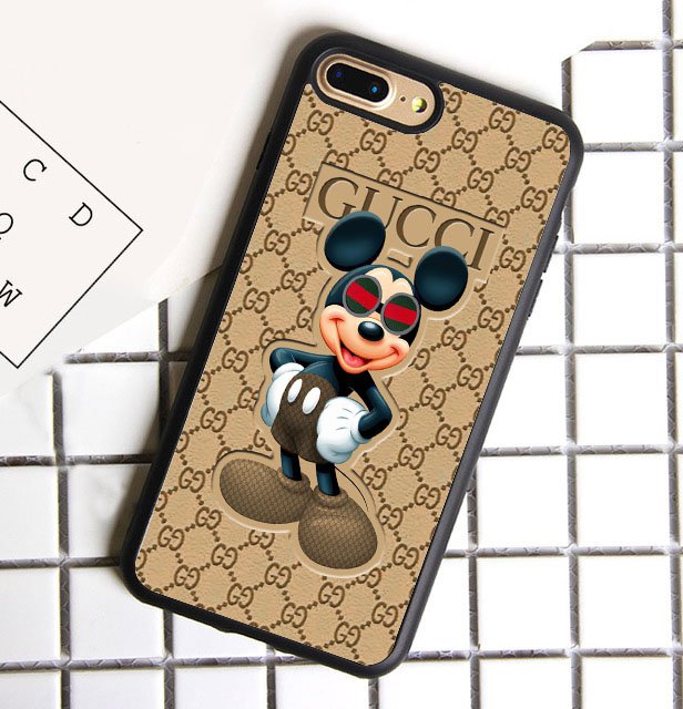 Gucci23D07  Mickey Mouse Bee HOT RARE iPhone 5 6 7 8 10 SE Plus Case (iP7Plus)