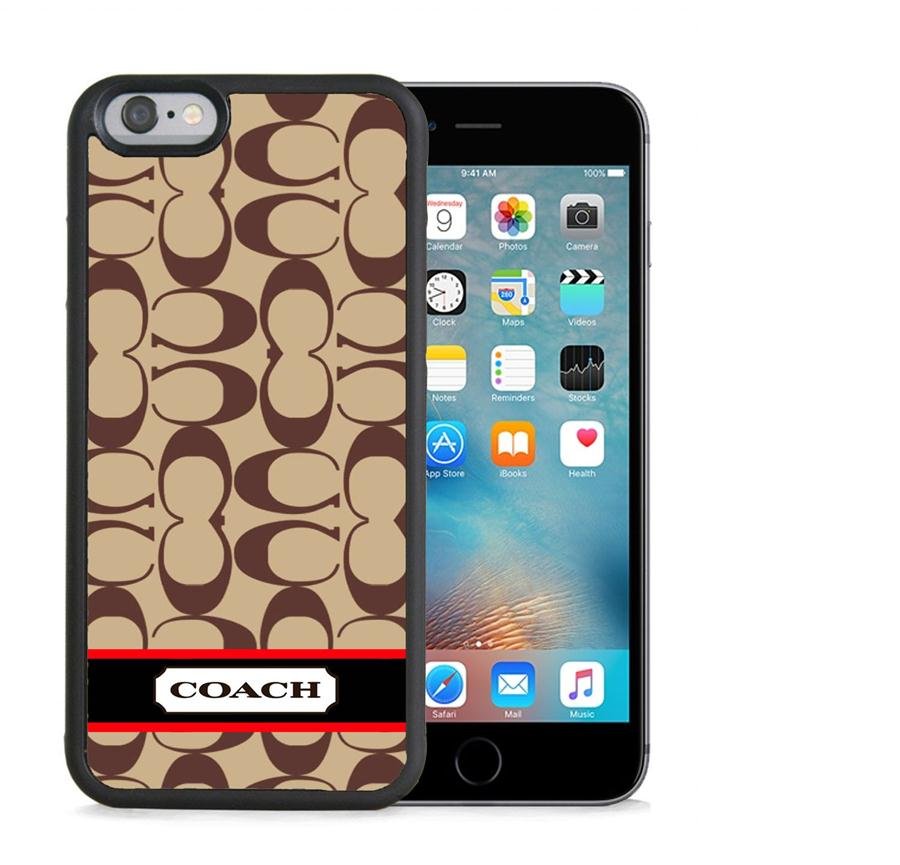 Coach23D07 Grey Logo Listing HOT RARE iPhone 5 6 7 8 10 SE Plus Case (iP6Plus)