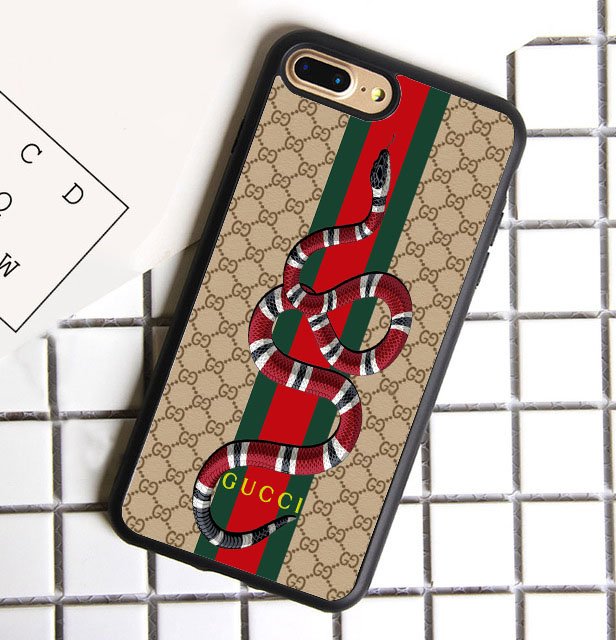 Gucci23D07 Brown Snake Mouse Mickey Disney HOT RARE iPhone 5 6 7 8 10 SE Plus Case (iP6)
