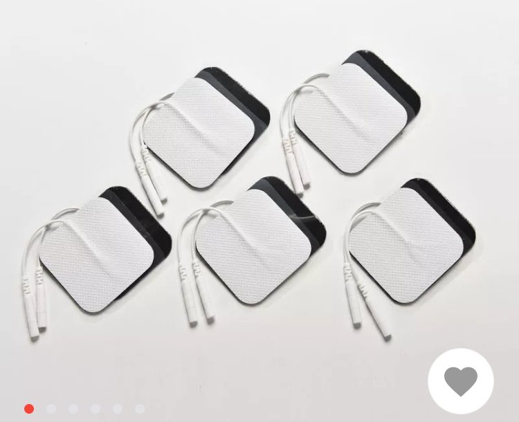 20 Electrode Pads EMS for Tens Massager 7000, 3000- Units 2x2 Inch White cloth