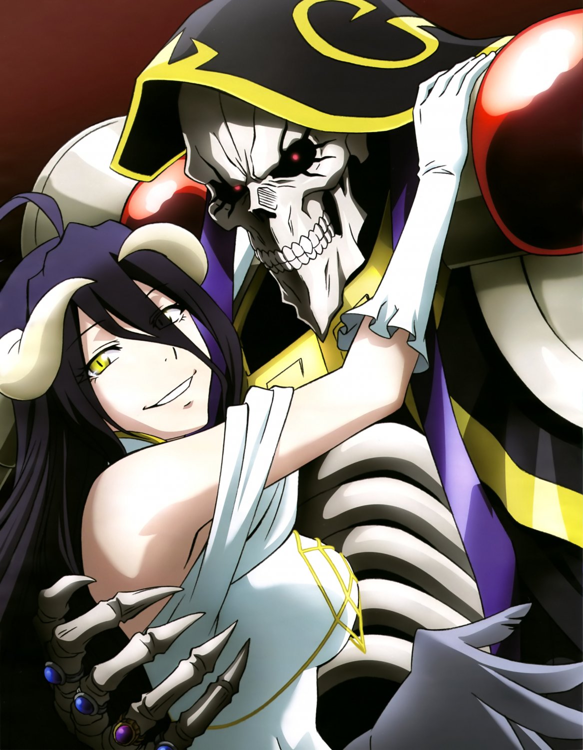 ANIME POSTER 12x18 OVERLORD 724575 Ainz Ooal Gown Albedo.