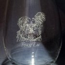 Custom Dog Portrait,dog wine glass,etch glass,carved glass,custom etch glass design