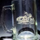 Custom Etched motorcycle beer mug