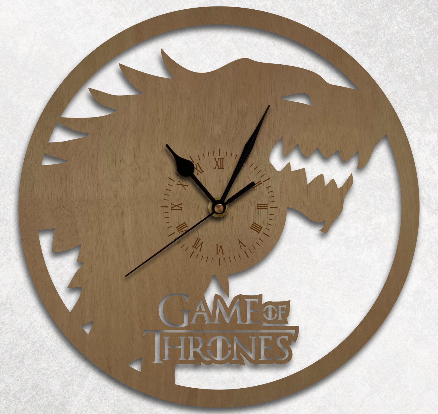 Game Of Thrones Wood Wall Clock Retro Unique Art Gift