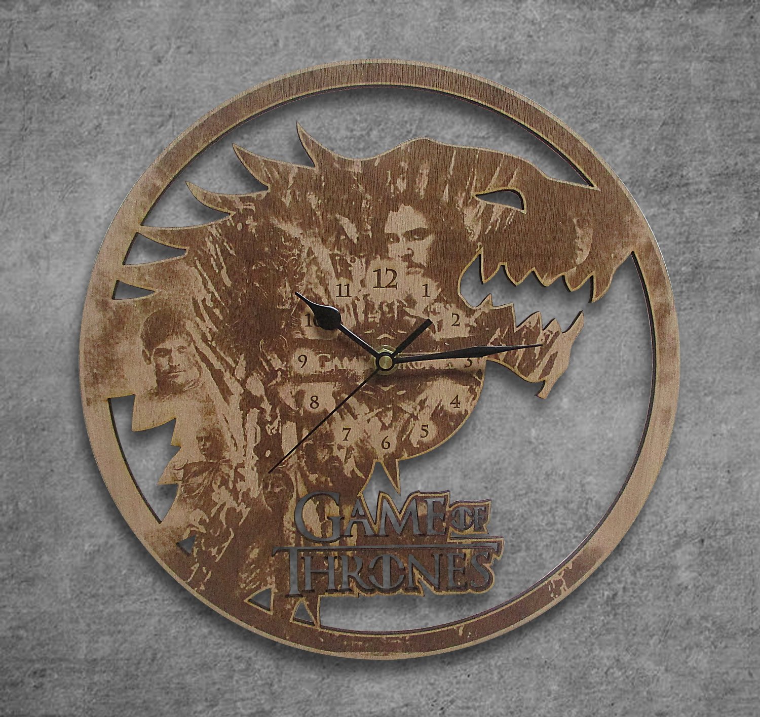 Game Of Thrones Wood Wall Clock Retro Unique Art Gift