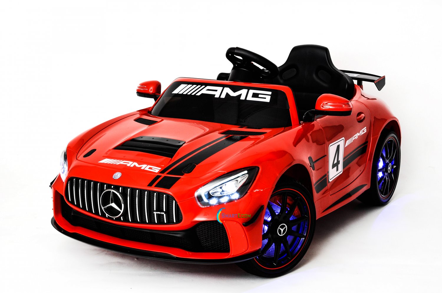 Ride On Racing Car Mercedes GT4 Sport 12V Power Open Doors ...