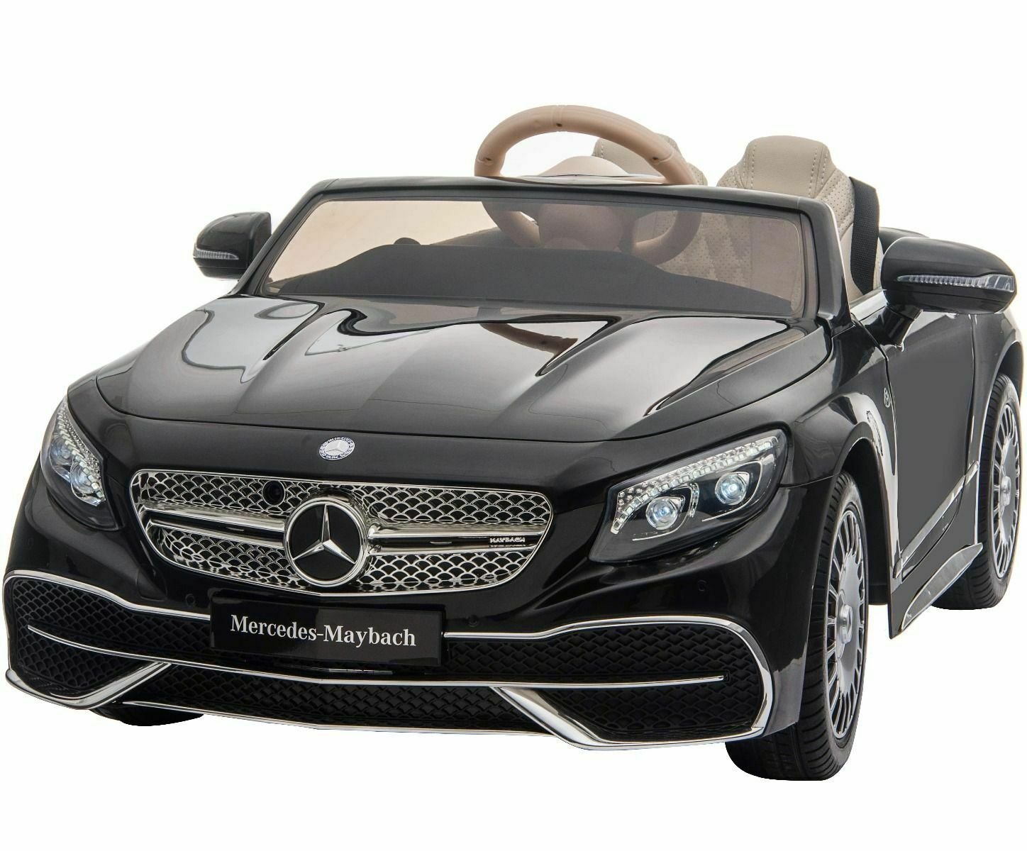 Ride On Toys 12V Electric Car Mercedes Remote Control MP3 Music MP4 Screen Black 