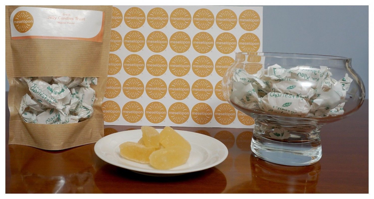 Greek Traditional Jelly Candies Treat, Chios Mastic Flavor 400gr ( 14