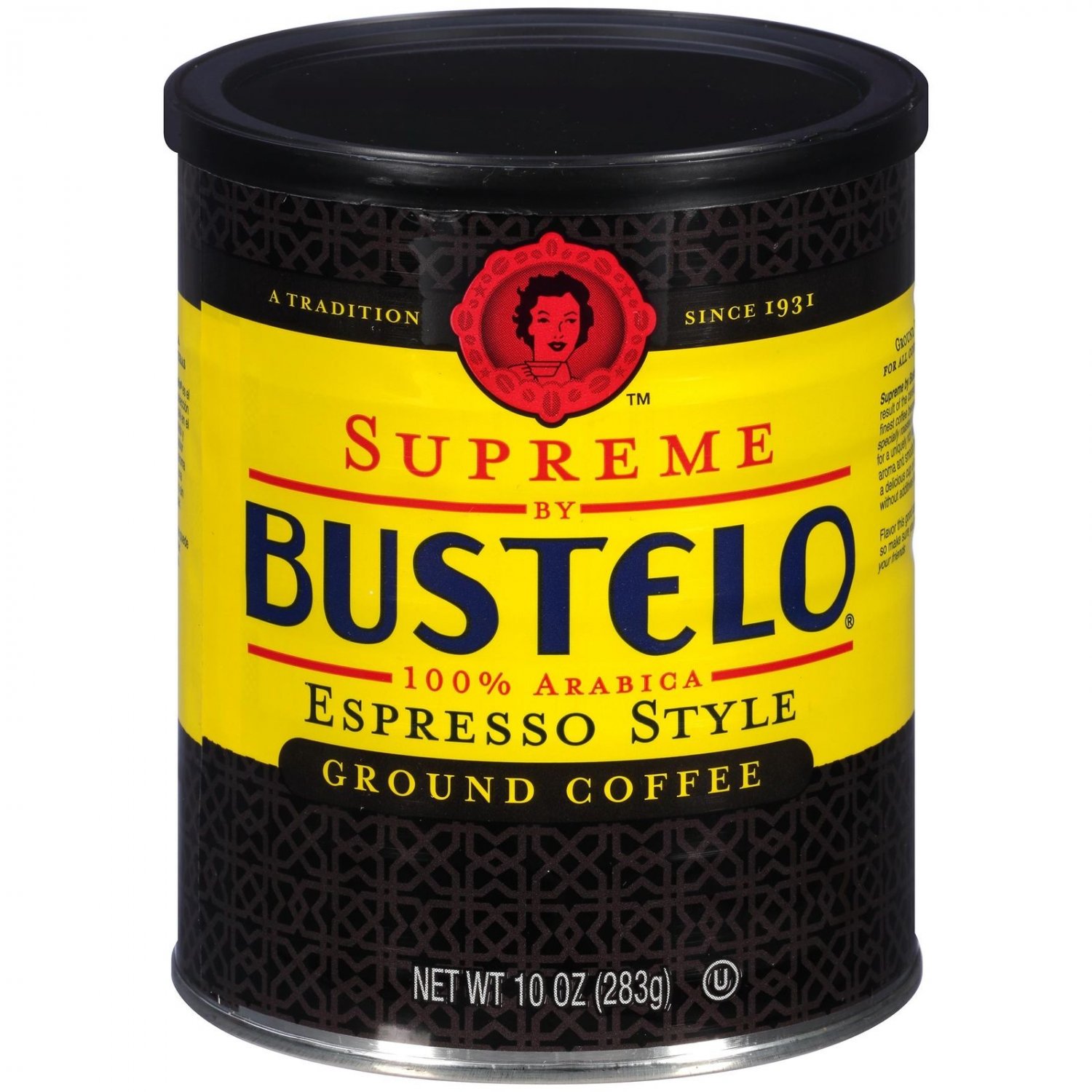 Cafe Bustelo Espresso Ground Coffee Can 10 Oz. New Black