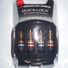Monster Cable Black Platinum Quick Lock Banana Plugs Connectors 2 Pair Packs NOS Monster Cable Black Platinum Quick Lock Banana Plugs Connectors 2 Pair Packs NOS