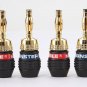Monster Cable Black Platinum Quick Lock Banana Plugs Connectors 2 Pair Packs NOS