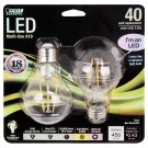 Brand New 2 pk Feit Electric LED/2 40W for 3.6w! Equivalent Clear A19 Soft White Brand New 2 pk Feit Electric LED/2 40W for 3.6w! Equivalent Clear A19 Soft White