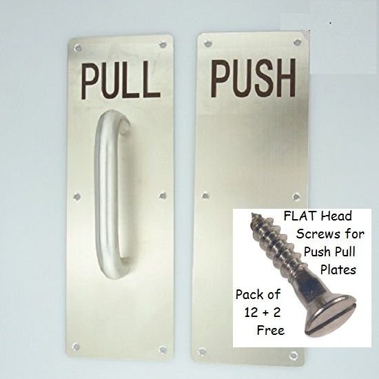 12 screw set +2 screws for Kickplate Schlage Ives Kick Plate Push Pull