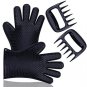 Silicone BBQ Gloves With Bear Claw Meat Shredder Perfect Shredding Pull Pork