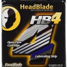 HeadBlade HB4 Quad Four Head Blade Refill Razor 4 Cartridges Adapter sealed New