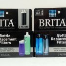 2 Lot Brita Replacement Bottle Filters Hard Sided Soft Sports Bottles 4 Filters