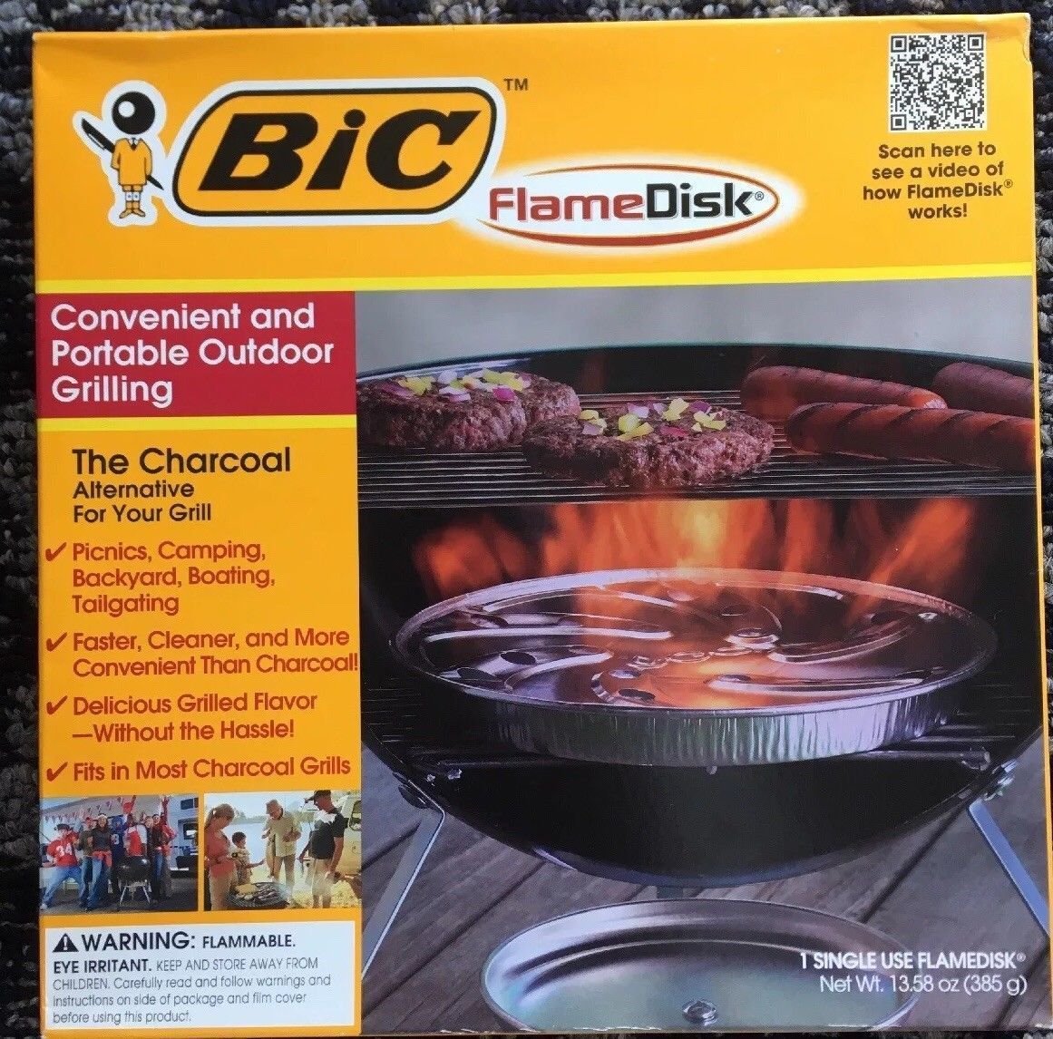 Bic Flame Disc Disk Lot Of 3 NIB The Charcoal Alternative For Your