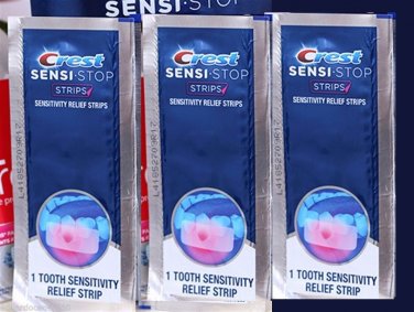 Crest Sensi-Stop Strips for Tooth Pain Sensitivity Treatments 3 Strip ...