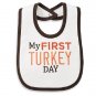 Carter's My First Thanksgiving Turkey Bib Baby Embroidered Gobble Wobble Pilgrim