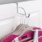 INTERDESIGN 765600 Over The Door Double Duty Hook Rack, Bright Chrome Finish