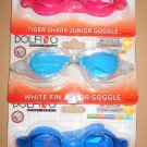 LOT of Three DOLFINO SPORT SERIES WHITE WITH BLUE FIN JUNIOR GOGGLES ANTI FOG LOT of Three DOLFINO SPORT SERIES WHITE WITH BLUE FIN JUNIOR GOGGLES ANTI FOG
