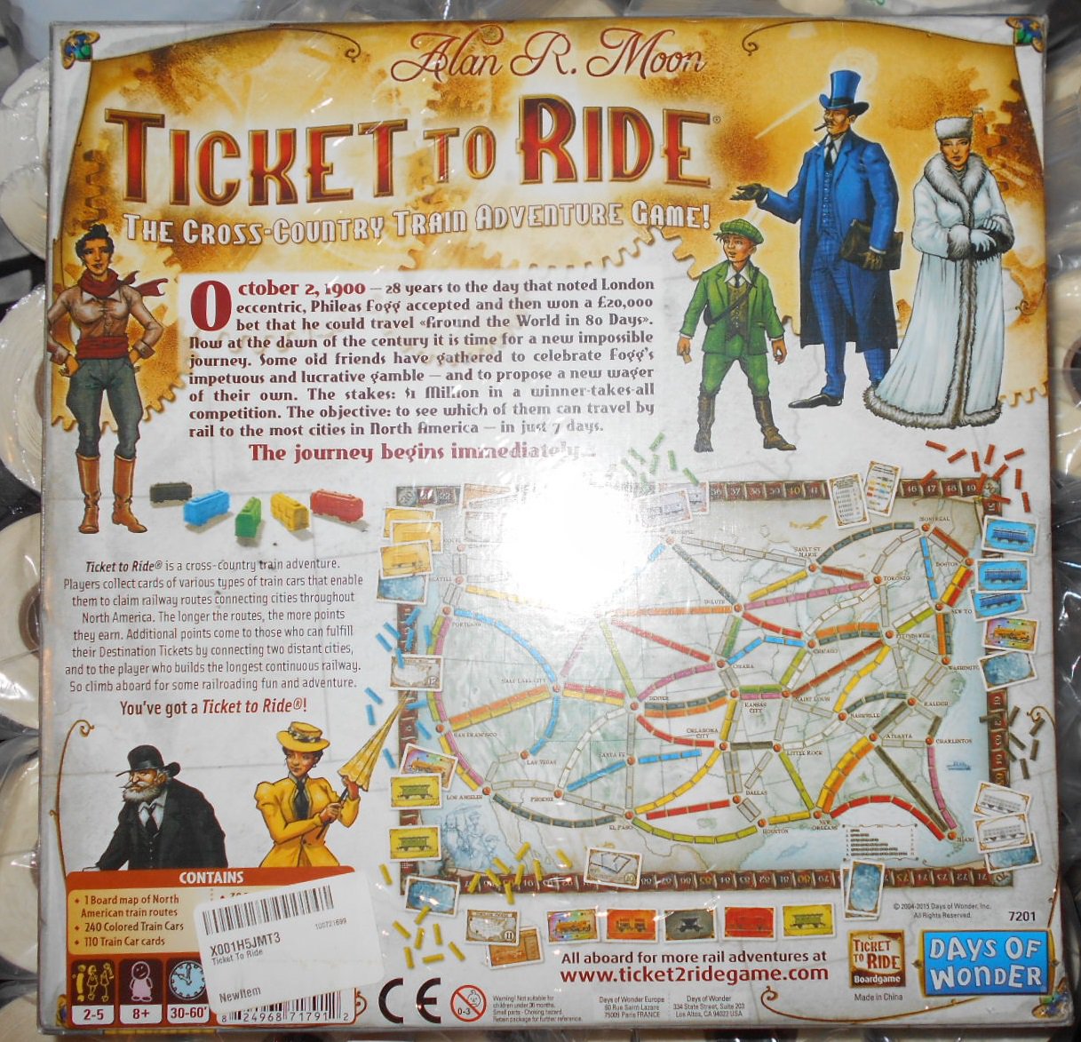 TICKET TO RIDE Game Board Full size Edition (5lbs) Card Family