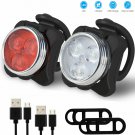 2X (one pair) Rechargeable Bicycle USB LED Lamps Red White 2X (one pair) Rechargeable Bicycle USB LED Lamps Red White