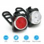 2X (one pair) Rechargeable Bicycle USB LED Lamps Red White